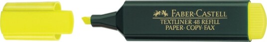 Faber-Castell Textliner 48 Refill Markeringspenn Fluorescerende Gul Vannbasert Blekk 1-2-5 Mm