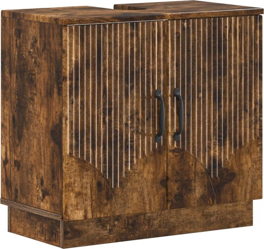vidaXL Baderomsvaskeskap HOORN Røkt Eik 59,5 x 31,5 x 56 cm