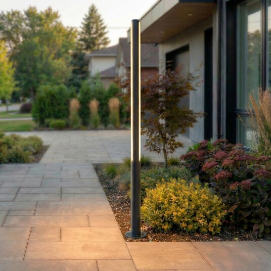 Utelampe Lucande Lynel Svart Aluminium Moderne 200 Svart