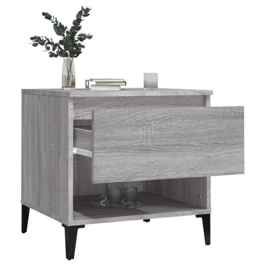Sidebord grå sonoma 50x46x50 cm konstruert tre 8720845669058