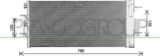 PRASCO BM200C001 Kondensator, klimaanlegg