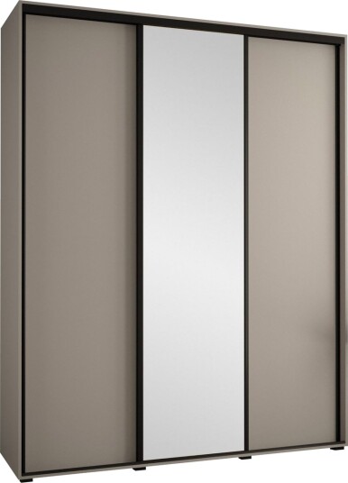 Norrebon Garderobe med Speil 200x235 cm - Beige