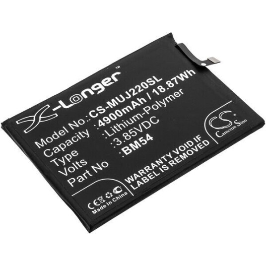 Xiaomi Note 9 5G batteri (4900 mAh 3.85 V, Sort)