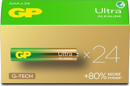 GP Ultra Alkaline Batteri AAA LR03 24-pk