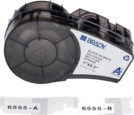 Brady M21 17 423 Hvit Selvklebende Skriveretikett Utstanset Etikett Polyester Trermisk Overføring Akryl