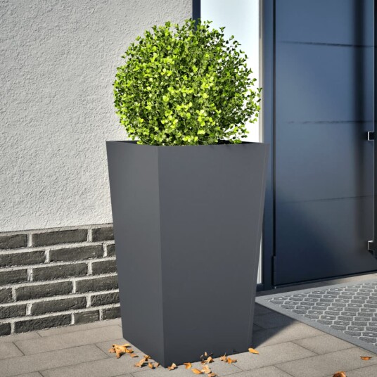 Plantekasse antrasitt 45x45x75 cm stål