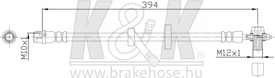 K&K FT6202 Bremseslange