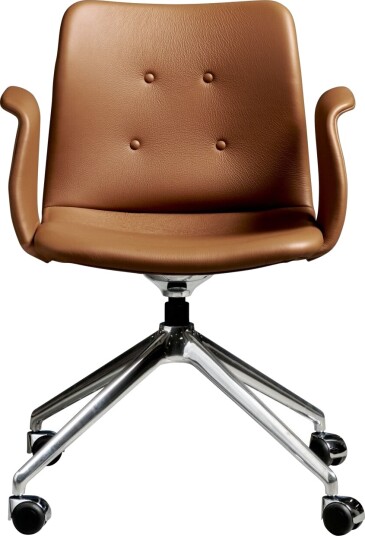 Sibast Furniture Bent Hansen Primum 4 stjerners Spisestol med Hjul Polert stål/Zenso 3 223