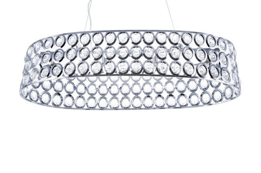 Taklampe Tenna L 81 cm Sølv