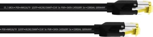 Cordial 15537 3 M Cat5e S/Utp Stp Rj 45 Rj 45 Sort