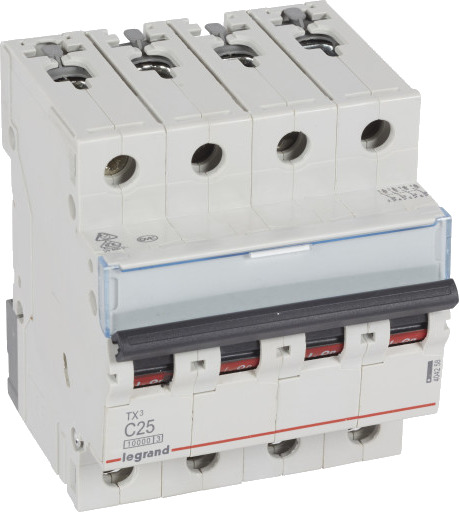 Legrand TX³ MCB automatsikring C25 4P 4M 10/10KA Legrand TX³ MCB automatsikring C25 4P 4M 10/10KA