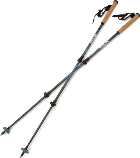 Silva Trekking Poles Carbon Tele Blue/cork OneSize