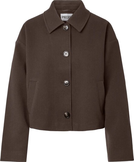 Pieces Pcaya Short Coat Noos Bc   Brown   S