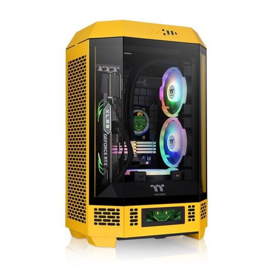 Thermaltake The Tower 300 Mikrotårn Kabinett Bumblebee Gul Thermaltake The Tower 300 Mikrotårn Kabinett Bumblebee Gul