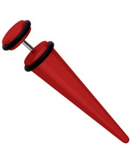 Fake Expander Metallic Red Fake Piercing