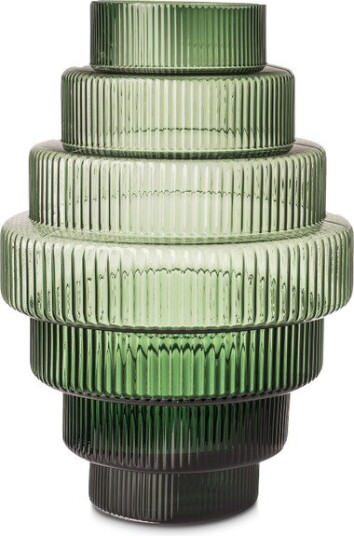 POLSPOTTEN Steps vase L 50 cm Dark green