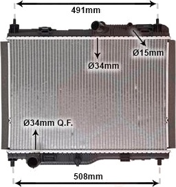 VAN WEZEL 18012723 Radiator motorkjøling