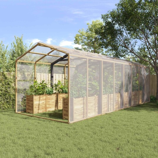 vidaXL Plante Dekke 6 x 12 m PE Gjennomsiktig