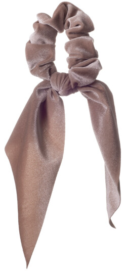 Dazzling Scrunchie Tail Velvet  Beige