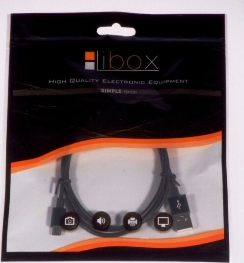 Libox Usb-C Usb-A Usb-Kabel 1 M Svart Lb0067c