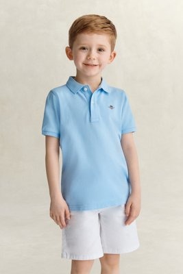 Gant Shield Pique SS Polo Shirt SKY BLUE 3 4Y