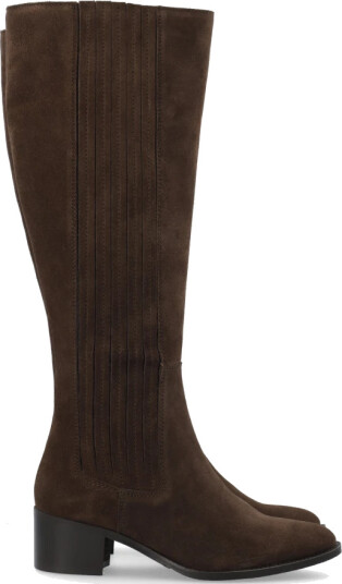 Bianco Biacarol Chelsea Knee High Boot Oily Suede - Brown - 36