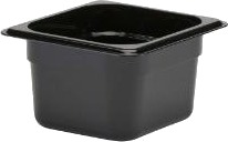 Kantine Cambro 1/6Gn 1.5L 17.6X16.2X10cm Polycarbonat Sort,6 Stk/Krt