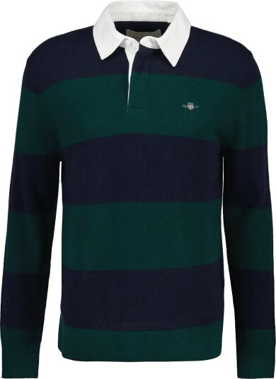 Gant Barstriped Lambswool Rugger Green L