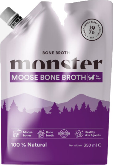 Monster Pet Food Beinbuljong Elg 350 ml - Våtfôr til Hund