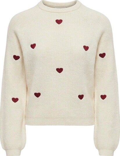 Kids Only Collegegenser Strikk KogDana Tofu/Emballasje Cab Kids Only 7 8 år (122 128) Collegegenser Beige Bordeaux Hvit