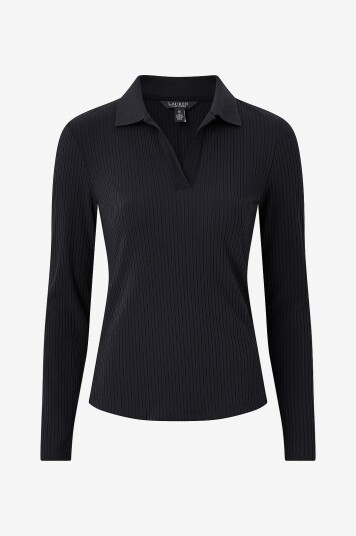 Lauren Ralph Lauren   Topp Modern Rib knit Top   Svart