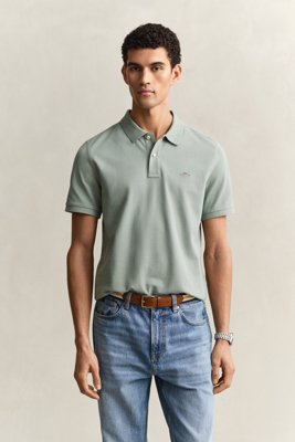 GANT Reg Shield Ss Pique Polo Green M