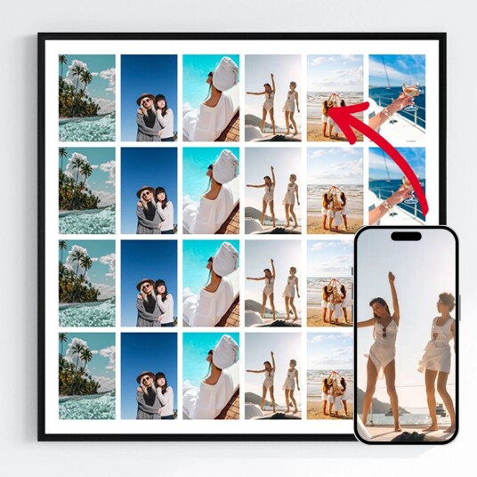'Personlige Plakater – Last opp dine egne bilder – 24 Bilder Kvadrat'