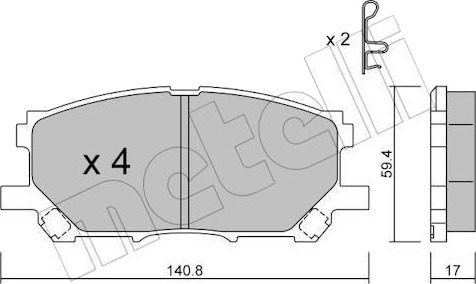 METELLI 22 0618 0 Bremseklosser