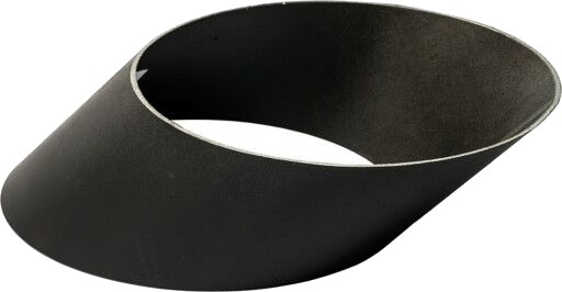 200 mm Metalbestos svart røykrørsveggmuffe 45°