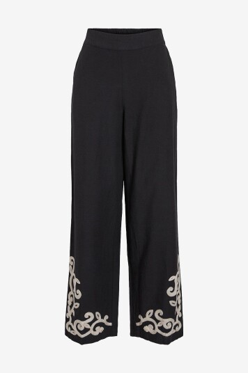 Vila - Bukser viPolene HW Pants - Svart