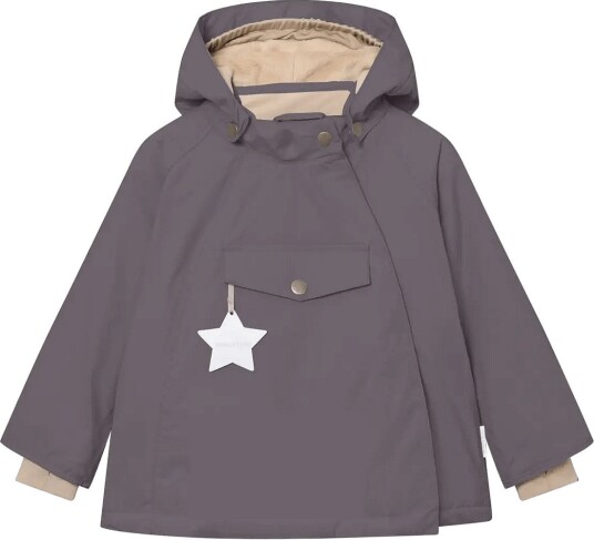 MINI A TURE Matwang Fleece Lined Winter Jacket. Grs PLUM KITTEN 110