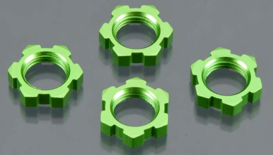 Traxxas 5353A Wheel Nuts Splined 17mm Green 4 Traxxas 5353A Wheel Nuts Splined 17mm Green 4