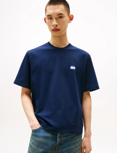 Tommy Jeans Tjm 90S Pop Col Nw Clsc T Ext - Navy - L Tommy Jeans Tjm 90S Pop Col Nw Clsc T Ext - Navy - L