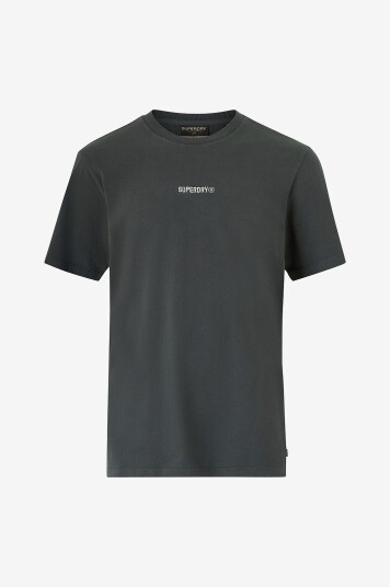 Superdry T-skjorte Micro Logo Svart