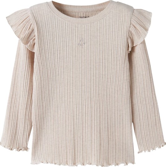 Name It Genser NmfNinna Peyote Melange Name It 4 år (104) Genser Beige Hvit