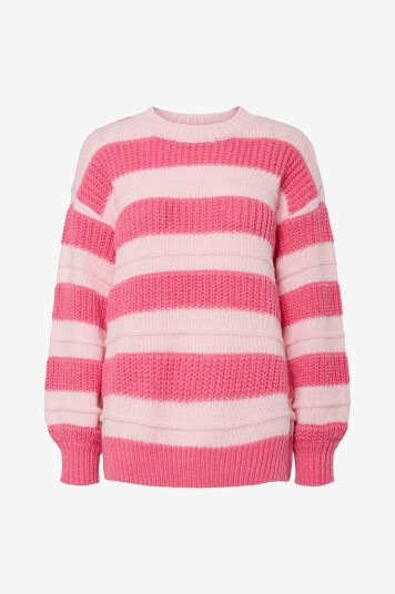 pieces - Pullover pcSimma LS Oversize O-neck Knit - Rosa