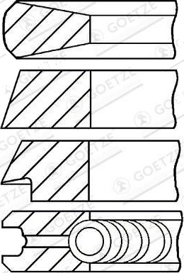 Stempelringsett GOETZE ENGINE 08-207800-30
