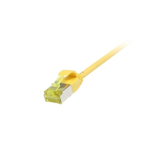 Synergy RJ45 Nettverkskabel Cat6a U/FTP Slim 7,5m Gul