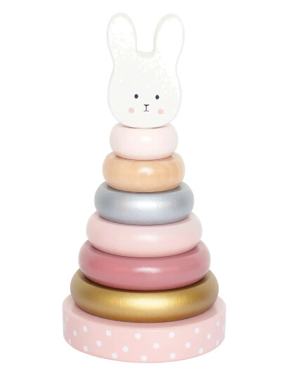 JaBaDaBaDo Stapelleksak Bunny - White - ONE SIZE