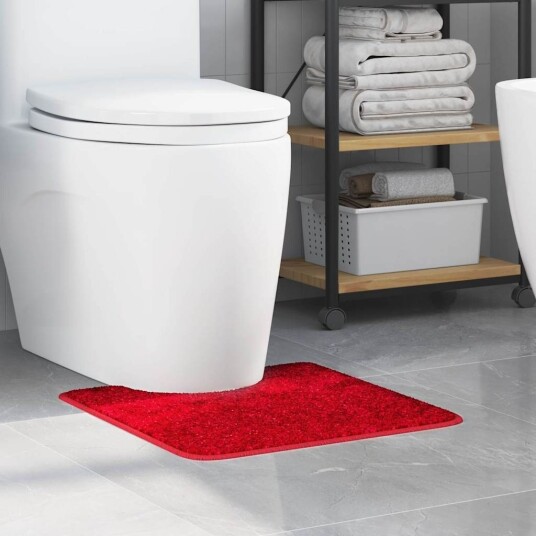 Badematte U formet Rød 50x50 cm Polypropylen Anti skli Badematte U formet Rød 50x50 cm Polypropylen Anti skli