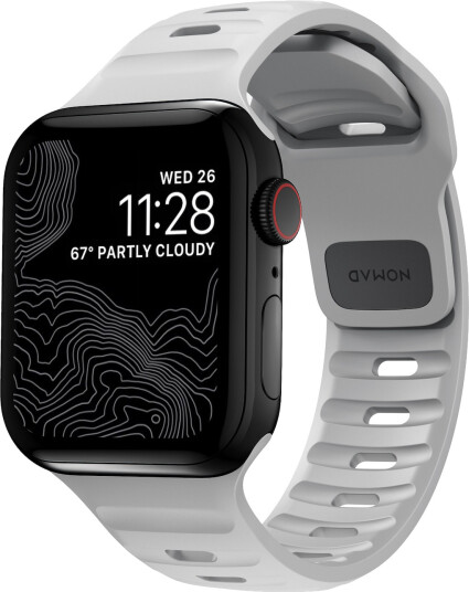 Nomad Apple Watch (42/44/SE/45/49 mm) Sport Band Rem - Lunar Gray