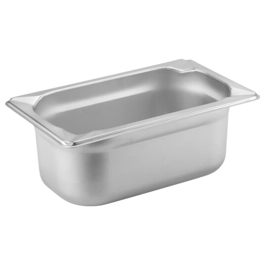 PULSIVA Kantine Profi GN 1/4; Størrelse GN 1/4, 2.6l, 26.5x16.2x10 cm (LxBxD); Stålgrå