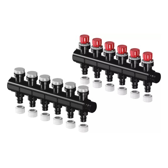 Uponor Vario PLUS Fordeler Q&E, 6 kurser 6 x 20x2,0 mm