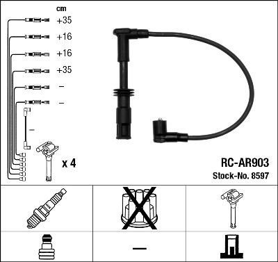 Tennplugg kabelsett NGK 8597